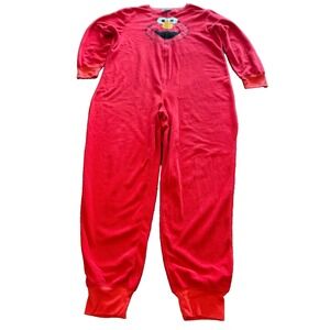 Sesame street 2015 Tickle Me Elmo adult large 2015 red fleece pajama one piece
